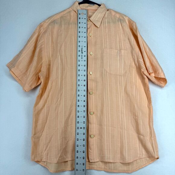 Tommy Bahama 100% Linen Light Pink Button Down Polo Mens Size L - Picture 6 of 7